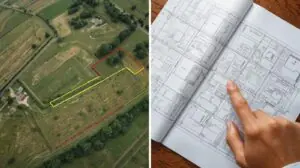 aerial view showing inherited land value and boundaries