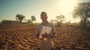 happy landowner selling inherited property